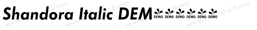 Shandora Italic DEM字体转换